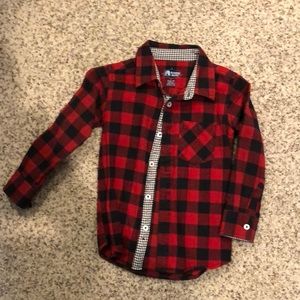 Sz 4T Rugged Butts Buffalo Plaid Buttondown